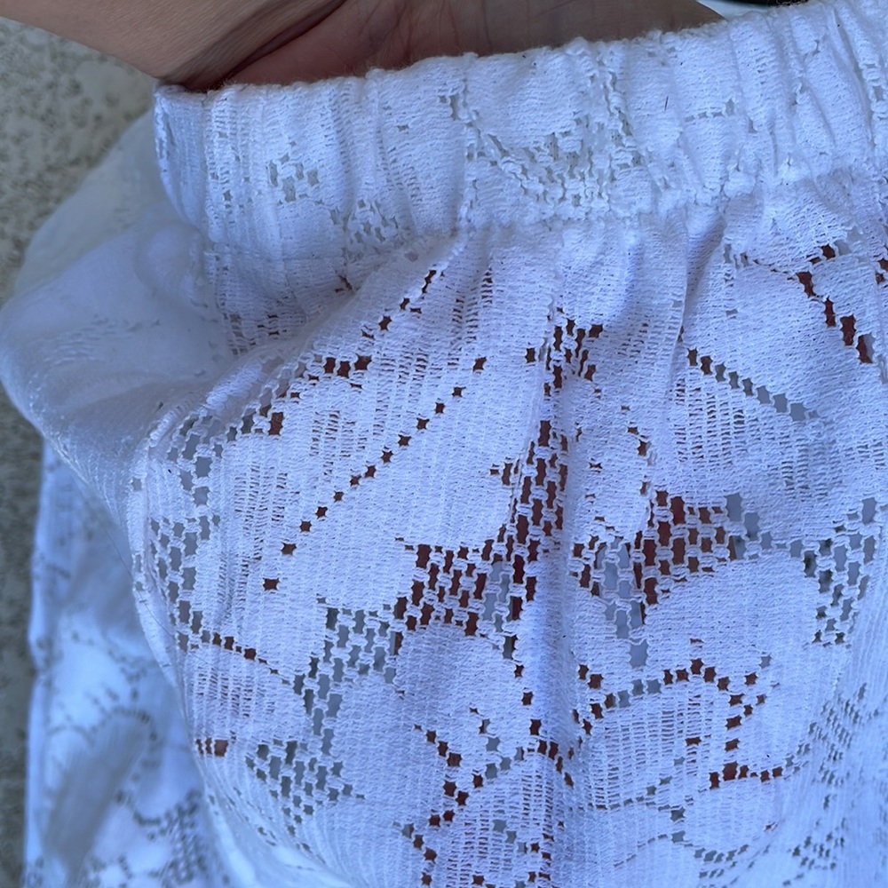White Lace Sheer Skirt - image 4